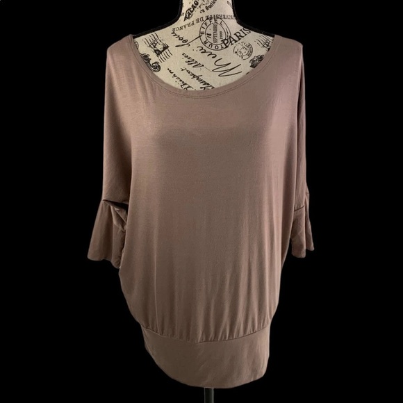 *NWT sinlu womens small taupe blouse - Picture 1 of 11
